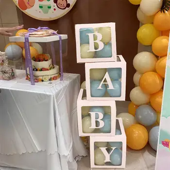 Läbipaistev Tähestik (Nimi) Sünnipäev Õhupalli Box 1. Sünnipäeva Kaunistamiseks Pulmad Õhupalli BabyShower Kingitused Tarvikud