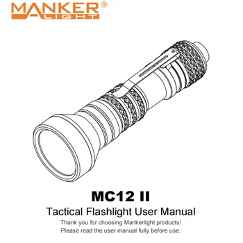 Manker MC12 600 Meetri pikkune Vahemikus EDC Kohapeal Taskulamp Portable Power LED Taskulamp Laterna koos C-Tüüpi USB-Laetav 18650 Aku