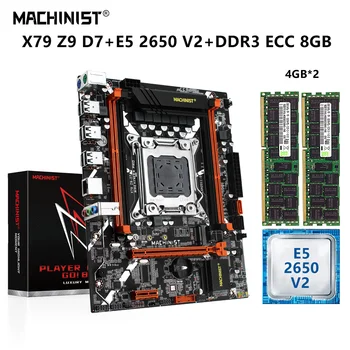 MASINIST X79 Kit Emaplaadi LGA 2011 Komplekt Xeon E5 2650 V2 PROTSESSOR Protsessor 8G=4G*2 DDR3 ECC Mälu RAM NVME M. 2 X79-Z9-D7