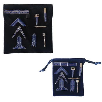 Masonic Kääbus Tööriistad üks Komplekt, millel on must või sinine Velvet kott Mason Freemason Kingitus 9 tükki mälestus jaoks kohal