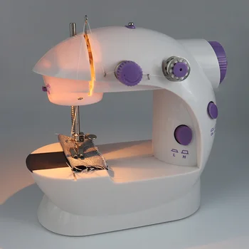 Mini Kaasaskantav Elektriline õmblusmasin Öö Valguses Leibkonna Otse Pedaali Multifunktsionaalne EU Pistik õmblusmasin Tabel