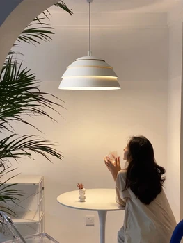 Minimalistlik söögituba lamp lihtne, kaasaegne disainer uuringu lamp net väike punane lühter uus tabel baar, köök lühter