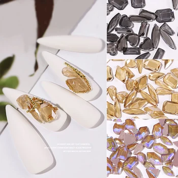 Mix Kuju 50tk Crystal Nail Art Kive 3D Flatback Läikiv Teemandid Kalliskivid, Ehted DIY Küüned Kaunistused ManicureAccessories