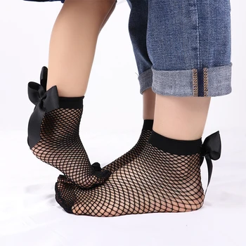 Moe Uus Naiste Seksikas Must Võre Lühike Pahkluu Sokk Christmes Tüdrukud Võrk Sokid Armas Bow Daamid Sokid