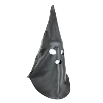 Must Kummitus Rüütel Kapuuts Peas Mask ja Kostüüm Avage Silmad ja Suu BDSM Halloween Cosplay Väljamõeldud Peakatted Partei Rolli Mängida lõbusad Mänguasjad