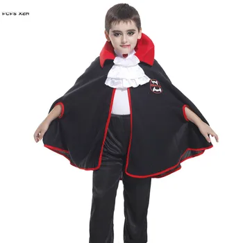 Must S-L Poisid Halloween Vampiir Varjatud Kostüümid Lapsed Lapsed Dracula Hirmutav Cosplay Karneval Purim Paraad Teesklus pool kleit