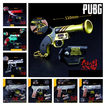 Mäng PUBG Playerunknown on Battlegrounds Cosplay Rekvisiitide Signaali Relv, Püstol SKS Võtmehoidja Metallist Ripats võtmehoidja Mänguasjad 6tk/Set Uus