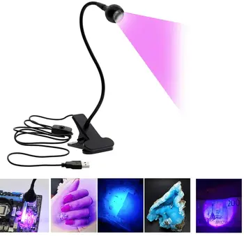 Nail Art Geel Kuivatamise Kerge 395nm Uv-Vaik Lamp Led Ultraviolett Tuled Mini Küünte Kuivati Blacklight Lamp Raha Meditsiini Detektor