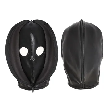 Naised Mehed Cosplay Mask Nahast Double-layer Polsterdatud Sõge Cosplay Mask Kapuuts Lukuga Halloween Maskid Tarvikud