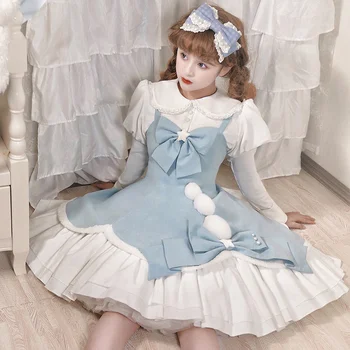 Naiste Kleit Lolita Kleit Talve Muinasjutt Suspender Seelik Magus Pika Varrukaga Särk Printsess Jaapani Harajuku Mood Kleit