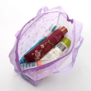 naiste kott Pvc Naiste Pesu Veekindel Kott Kosmeetika-Kotid Reisi Väike Daisy Trükkimine kaasaskantavas Kosmeetika Kott 15