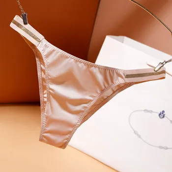 Naiste Thong Daamid Seksikas Jää silk G String Aluspüksid Sexy Lühike Disain, Õmblusteta Aluspesu