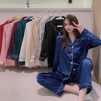 Naiste Uued 5XL (solid color suured jää siidist pidžaama lahti ja õhuke homewear sobiks mugav Pidžaama Komplekt