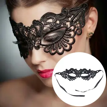 Naiste Õõnes Pitsiline Maskeraad Näo Mask Must Printsess Cutout Prom Pool Rekvisiidid Kostüüm Halloween Masquerade Mask