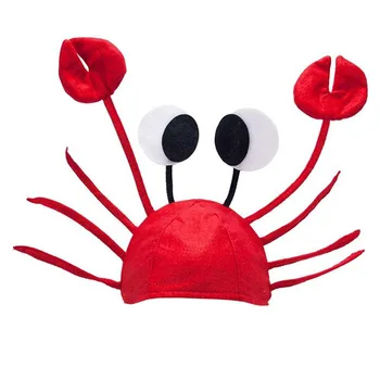 Naljakas Jõulud Red Lobster Krabi Mere Loomade Müts Kostüüm Aksessuaar Täiskasvanud Lapse Ühise Põllumajanduspoliitika Kingitus 2016