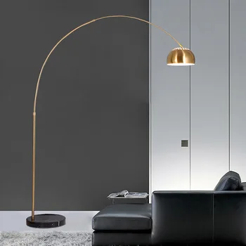 Nordic Light Luksus Galvaanilise Reguleeritav Kalapüügi Põranda Lamp Marmorist Alus puldiga Magamistuba Uuringu Hotel LED Põranda Lamp