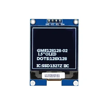 On 1,5-Tolline OLED Ekraan IIC I2C Liides SSD1327 Ekraan Moodul 128 × 128 Resolutsiooniga 3.3 V/5V Arduino Jaoks Jaoks Vaarika Pi STM32