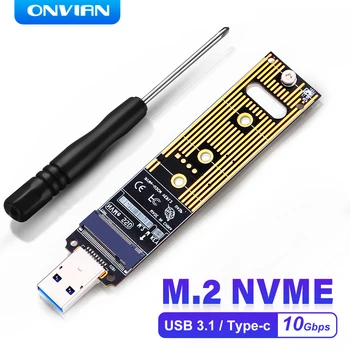 Onvian M. 2 NVME Adapter USB-3.1 NVME Adapter 10Gbps M. 2 USB Type-c Converter Toetab M-Klahvi M. 2 NVME SSD Hard Drive Converter