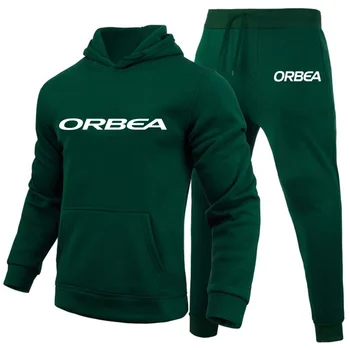 ORBEA Sügis-Talvine Mood Brändi Meeste Tracksuit Uus Meeste Hupparit + Sweatpants Kahe Töö Sobiks Kapuutsiga Vabaaja Komplektid, Meeste Riided