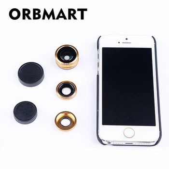 ORBMART 3 in 1 Fisheye Objektiiv + lainurk + Micro Objektiiv Photo Kit Komplekt Apple iPhone 5 5C 5S 5G Tagasi Juhul