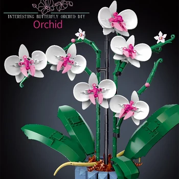 Orhidee Lille Kimp 10311 Taim Decor Hoone Set Täiskasvanutele Ehitada Orhidee Ekraan Tööd Kodus või Kontoris