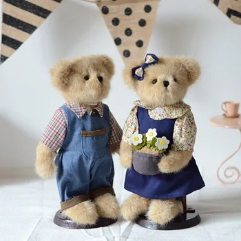 Paari lovers riides Palus teddy bear palus pehmed mänguasjad, plüüš ühine teddy bear nukk lapsed mänguasjad tüdruk sünnipäeva kingitus lastele