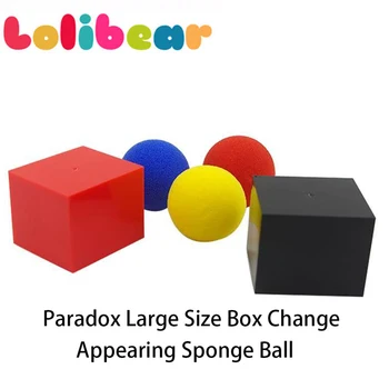 Paradoks Suured Magic Trikke Box Muuta Ilmumist Sponge palli Magie Mustkunstnik lähedalt aksessuaar Trikk Rekvisiidid Klassikaline mänguasjad