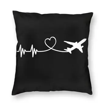 Pehme Lennuki Piloot Heartbeat Visata padjapüür Home Decor Kohandatud Lennunduse Aviator Kingitus, Padi 40x40 Pillowcover Diivan