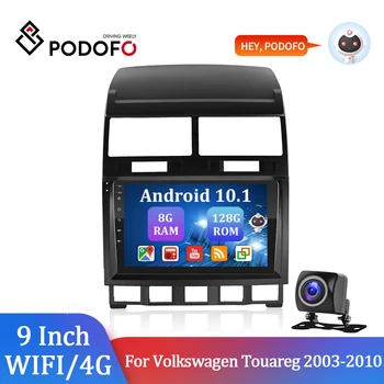 Podofo Android 10.0 Auto Stereo Autoradio Multimeedia Mängija Volkswagen Touareg 2003-2010 Carplay GPS Navigation Nr 2din dvd
