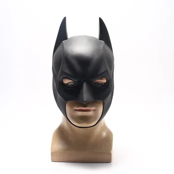 Pvt Maskid Mees Pehme PVC Kapuuts Dark Knight Cosplay Bruce Wayne 1: 1 Kordustrükk Nahkhiired Mask Halloween Cos Isiku Rekvisiidid