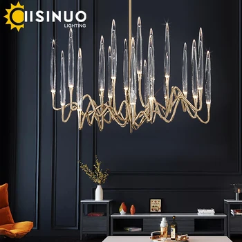Põhjamaade Luxury Crystal LED-Lühter Puu Haru Pulm Teenetemärgi LOFT Villa Suur Läige Ripats Lamp Art Deco Valgustus