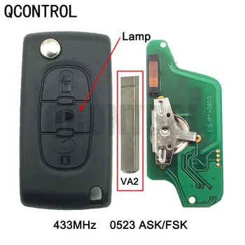 QCONTROL Remote Auto Võti Valguse Nuppu CITROEN Berlingo C3 C2 C5 C4 Picasso 433Mhz 7941 Chip (CE0523 KÜSIDA/FSK, 3BT, VA2)