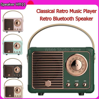 Retro Bluetooth Kõlar HM11 Klassikalise Retro Muusika Mängija Heli Stereo Portable Teenetemärgi Mini Kõlarid Reisi-Pleier