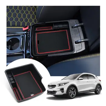 RUIYA Auto Taga Storage Box XCeed MAASTUR 2020+ Keskne Kontroll Taga Kast Auto Interjööri Aksessuaarid Punane Must