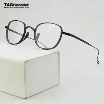 Ruut titaan optilised klaasid raami Meeste Vintage prillid lühinägevus arvuti prillid raamid naiste prilliraamid 114