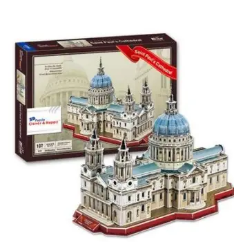 Saint Pauli Katedraali Arhitekt Õppe 3D Paber DIY Pusle 3403 Puzzle Mudel Hariduslik Mänguasi Komplektid Lastele Poiss Kingitus Mänguasi