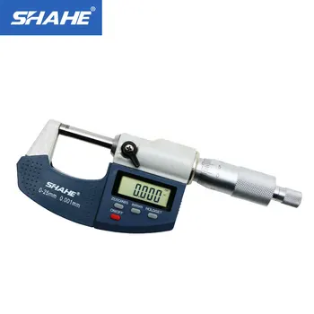 SHAHE 0-25mm Digitaalne Mikromeeter Skaalaga Line Elektroonilisel Väljaspool Mikromeeter 0.001 mm Mikromeeter Näidik