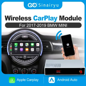 Sinairyu Traadita Apple Carplay BMW MINI F55 F56 EVO 2017-2019 Traadita Android Auto iOS Peegel Auto esita Toetuse Tagumine Kaamera