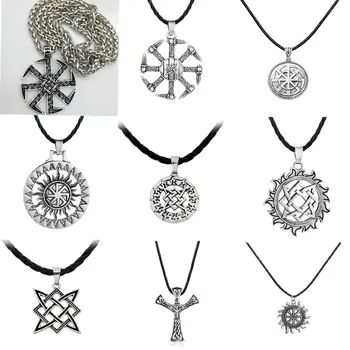 Slaavi Kolovrat Sümbol Amulett Ripats Kaelakee Viking Slaavi Talisman Avaldus Ehted