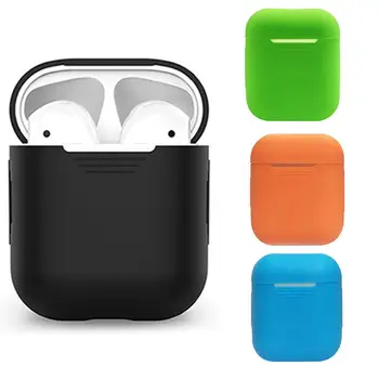 Solid Color Tolmukindel Silikoon Kõrvaklapid Juhul Kaitsva Katte Apple Airpods