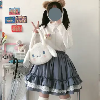 Suvel Kawaii Lolita Seelik Naiste Harajuku Elastne Vöökoht Joon Plisseeritud Mini Seelikud Pehme Tüdruk Jaapani Preppy Stiili Fairycore