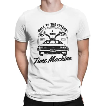 Tagasi Tulevikku Time Machine Retro Logo, Topid, T-Särgid, Meeste Vabaaja Tee Särk ümber Kaela BTTF Tee Särk Harajuku Graafiline