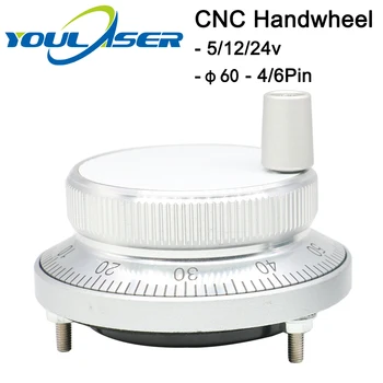Tasuta Kohaletoimetamine CNC Pulser Käsiratas 5V 6pin Impulsi 100 Kasutusjuhend Pulse Generator Käsi Ratta CNC Masin 60mm Rotary Encoder