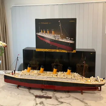 Titanic ehituskivid Suurte Kruiisilaevade Paat Laeva Steamship Mudel Tellised Klassikaline 3D Mudel Mänguasi Assamblee Telliskivi 2022 jõulukinke