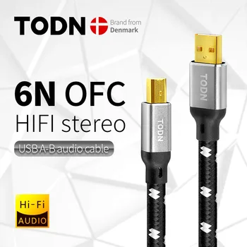 TODN Hifi USB-Kaabel Kõrge Kvaliteedi 6N OFC hõbe Tüüp A Tüüp B Hifi Andmete audio digitaalse Kaabel DAC