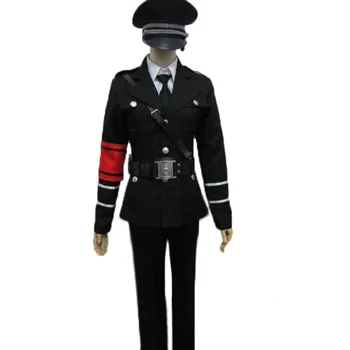 Togainu nr Chi Akira Must Sõjalise Wniform Cosplay Kostüüm Täielik Komplekt Müts ja kindad Custom Made 11