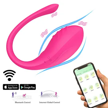 Traadita Bluetooth-G-Spot Vibraator Dildo Naistele Appi Internet puldiga Kantavad Vibreeriv Muna Clit Massaaž Sugu Mänguasi Täiskasvanud