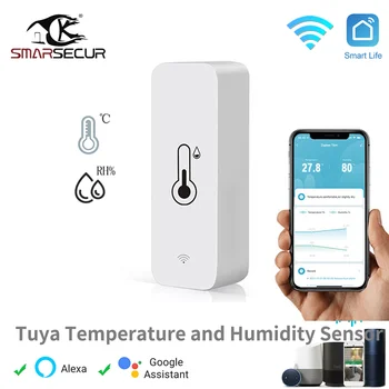 Tuya Smart Temperatuuri ja Niiskuse Andur WiFi Remote APP Jälgida Smart Home SmartLife Tööd Alexa Google Assistent