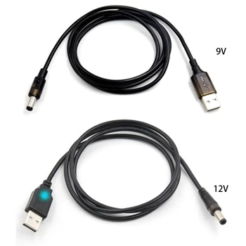 USB-Liides QC 2.0/3.0 USB-DC 12V/9V Samm Üles Kaabel 5.5 x 2.5 mm Pistikuga Kaabel