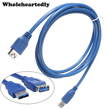 Uued Blue 1M 3ft kiire USB 3.0 pikenduskaabel A Mees, et Naine OLEN, et AF-M/N USB3.0 Laiendada Kaabel Kõrge Kvaliteediga Hulgimüük